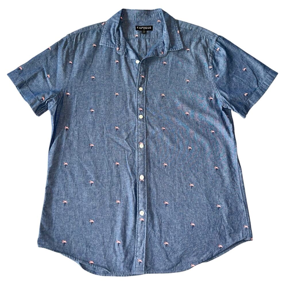 Button Up Flamingo Shirt